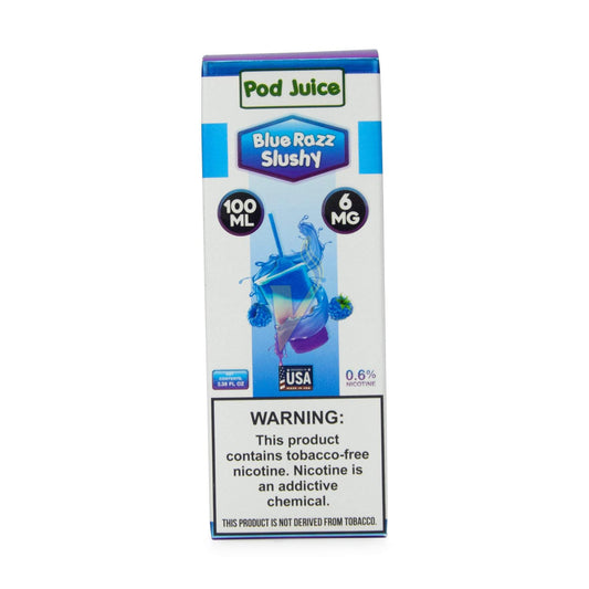POD JUICE E-LIQUID 100ML BLUE RAZZ SLUSHY 6MG 100003061746