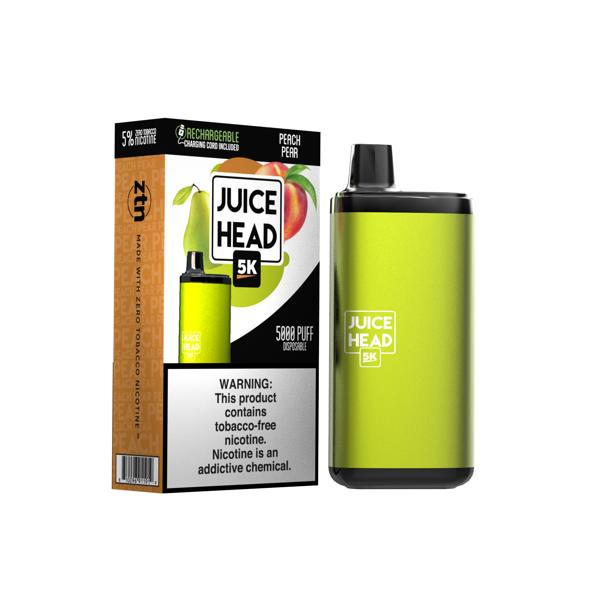 Juice Head 5K - PEACH PEAR - E-Juice
