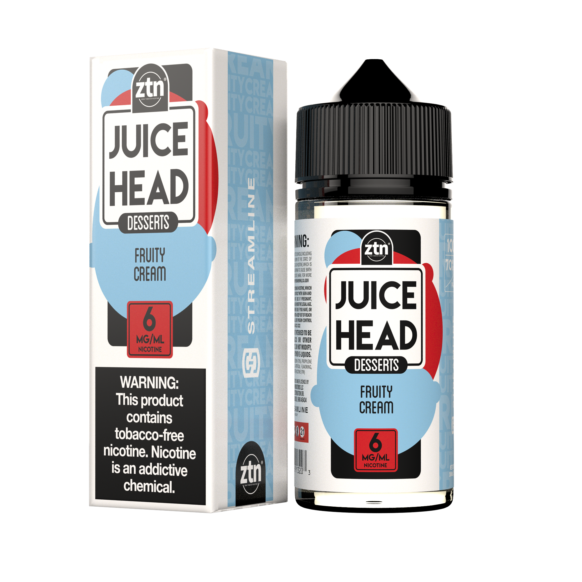 Juice Head Desert ZTN 100ml - FRUITY CREAM 6MG E-JUICE 100ML