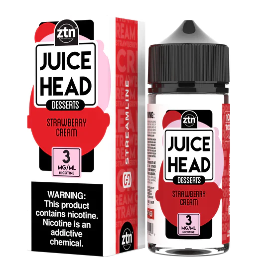 Juice Head Desert ZTN 100ml - STRAWBERRY CREAM 3MG E-JUICE