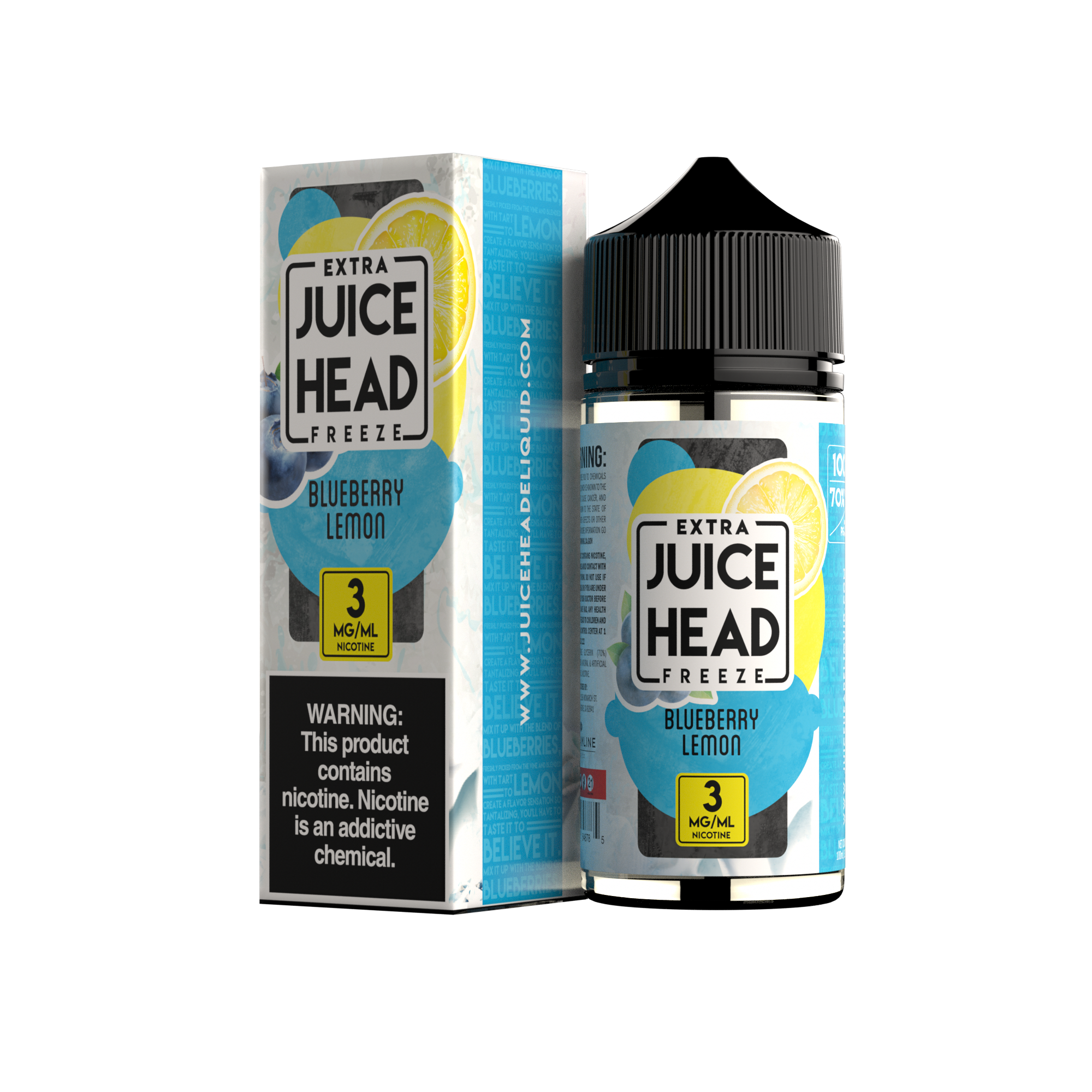 Juice Head Freeze 100ml - BLUEBERRY LEMON 3MG E-JUICE 100ML