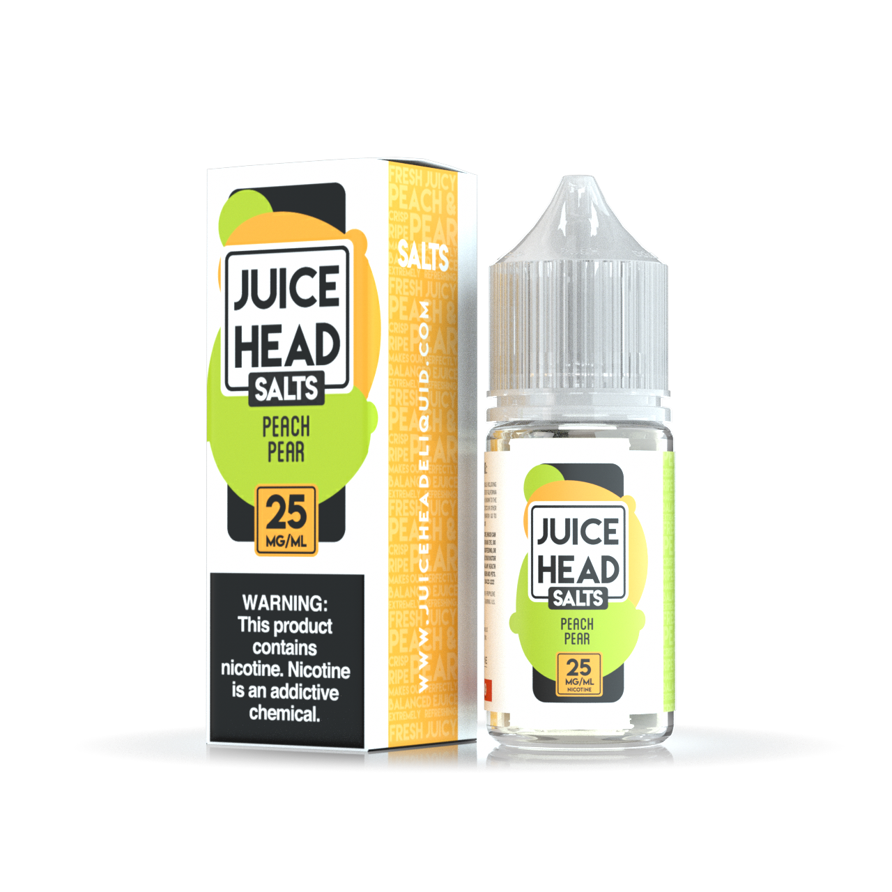 Juice Head Salt 30ml - PEACH PEAR 25MG E-JUICE 30ML -
