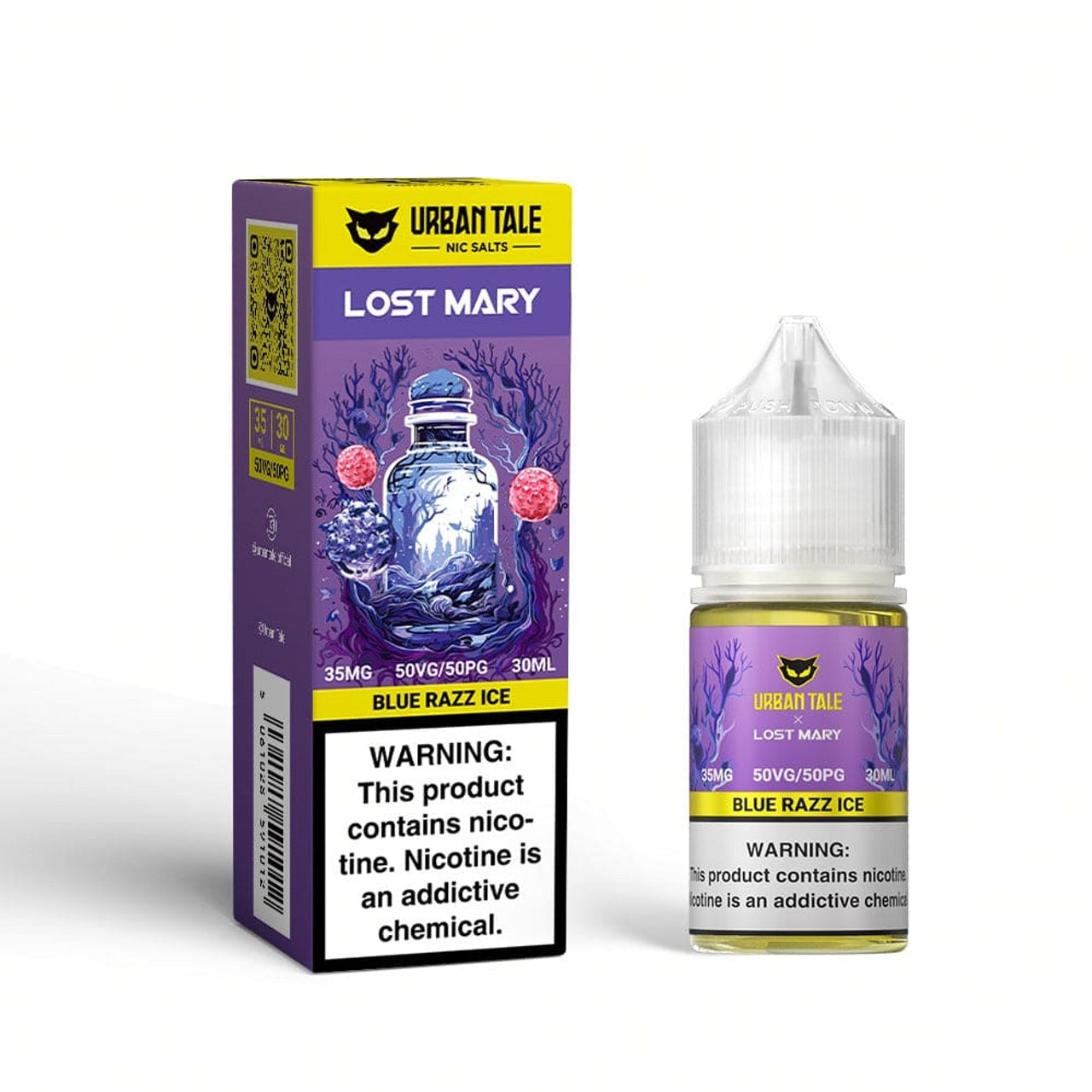 URBAN TALE X LOST MARY 30ML SALT E-LIQUID - BLUE RAZZ ICE
