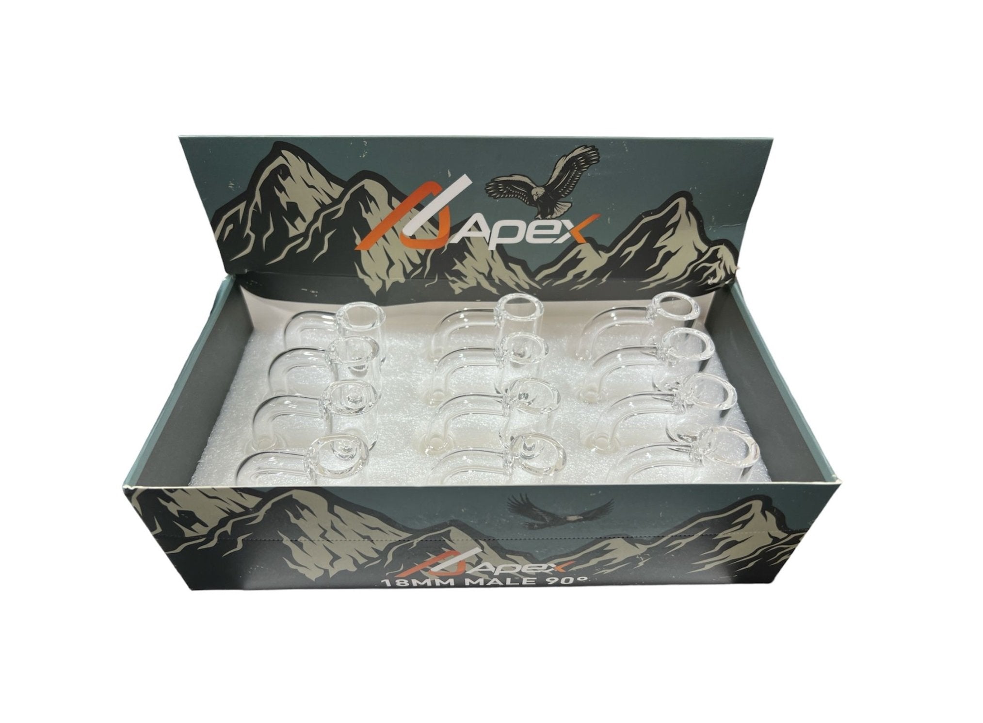 APEX 18MM MALE BANGER 90 DEGREE 12CT DISPLAY (BN22) Default Title APBN22