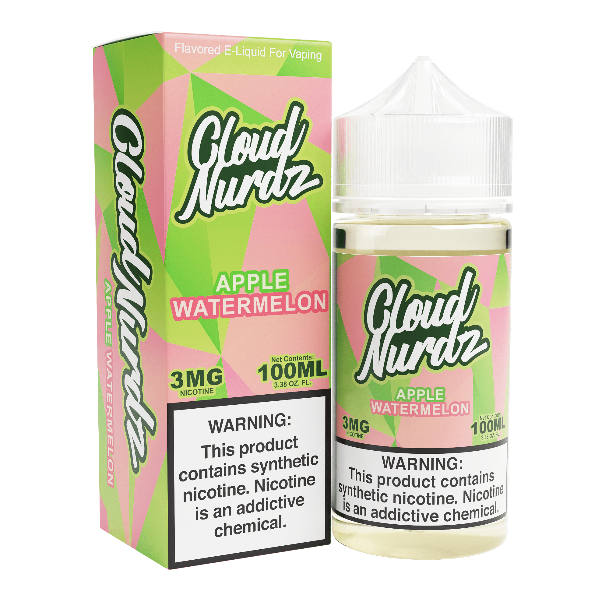 CLOUD NURDZ 100ML E-JUICE - WATERMELON APPLE