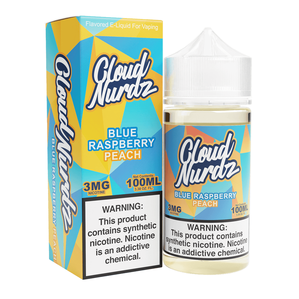 CLOUD NURDZ 100ML E-JUICE - PEACH BLUE RASPBERRY