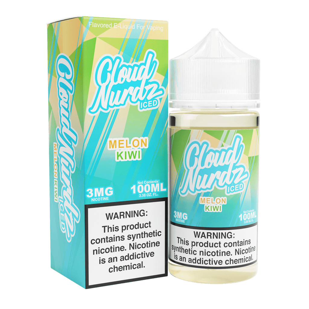 CLOUD NURDZ 100ML E-JUICE - KIWI MELON ICED