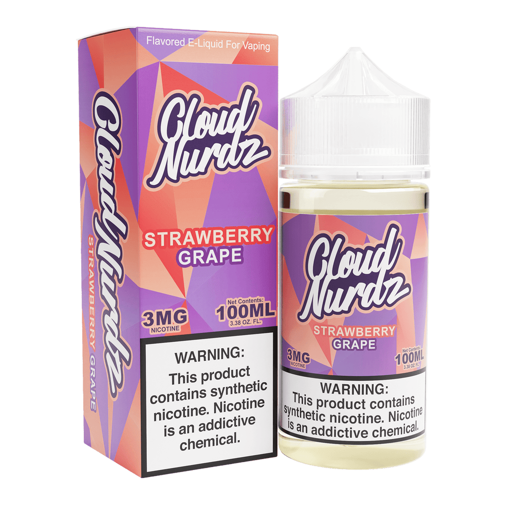 CLOUD NURDZ 100ML E-JUICE - GRAPE STRAWBERRY