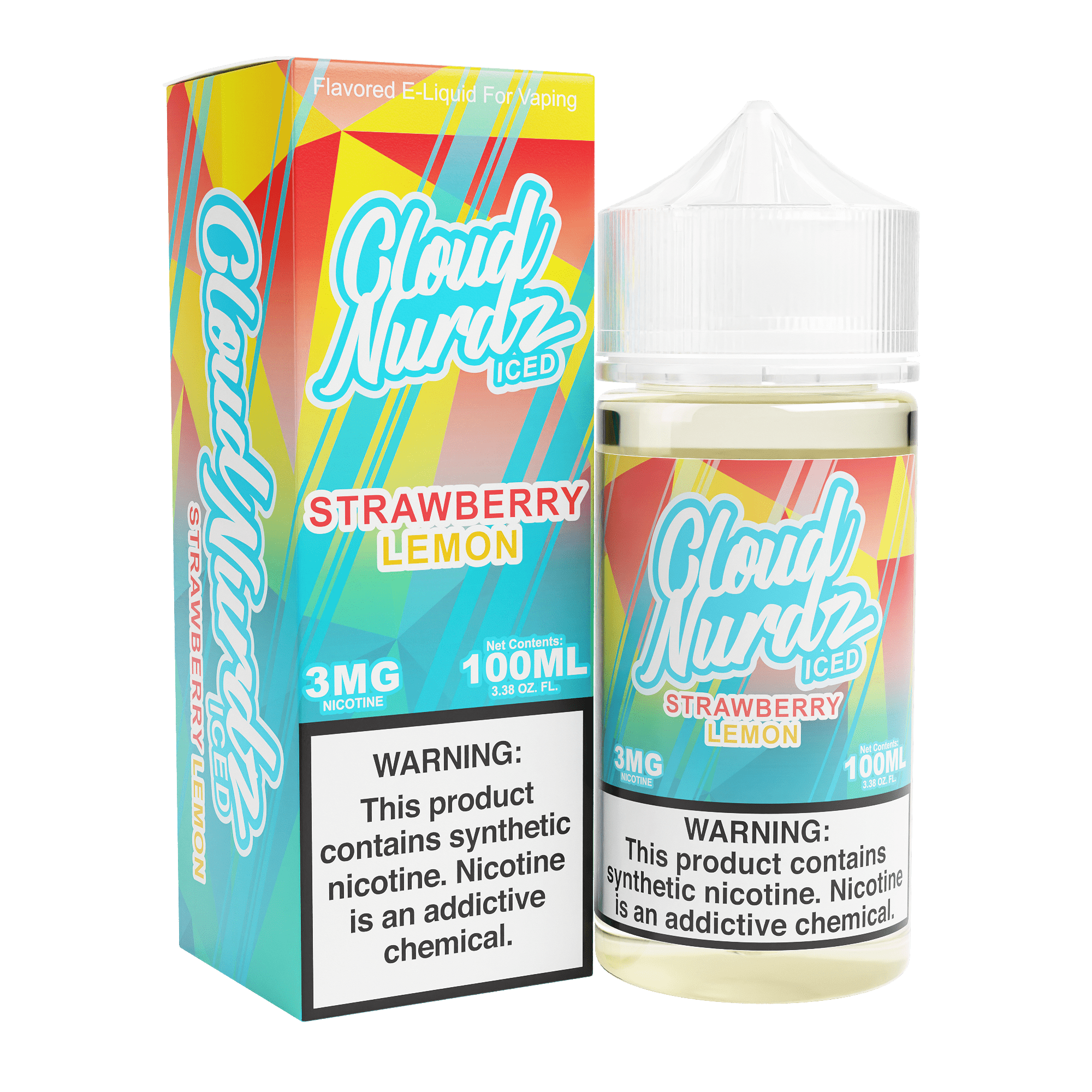 CLOUD NURDZ 100ML E-JUICE - STRAWBERRY LEMON ICED