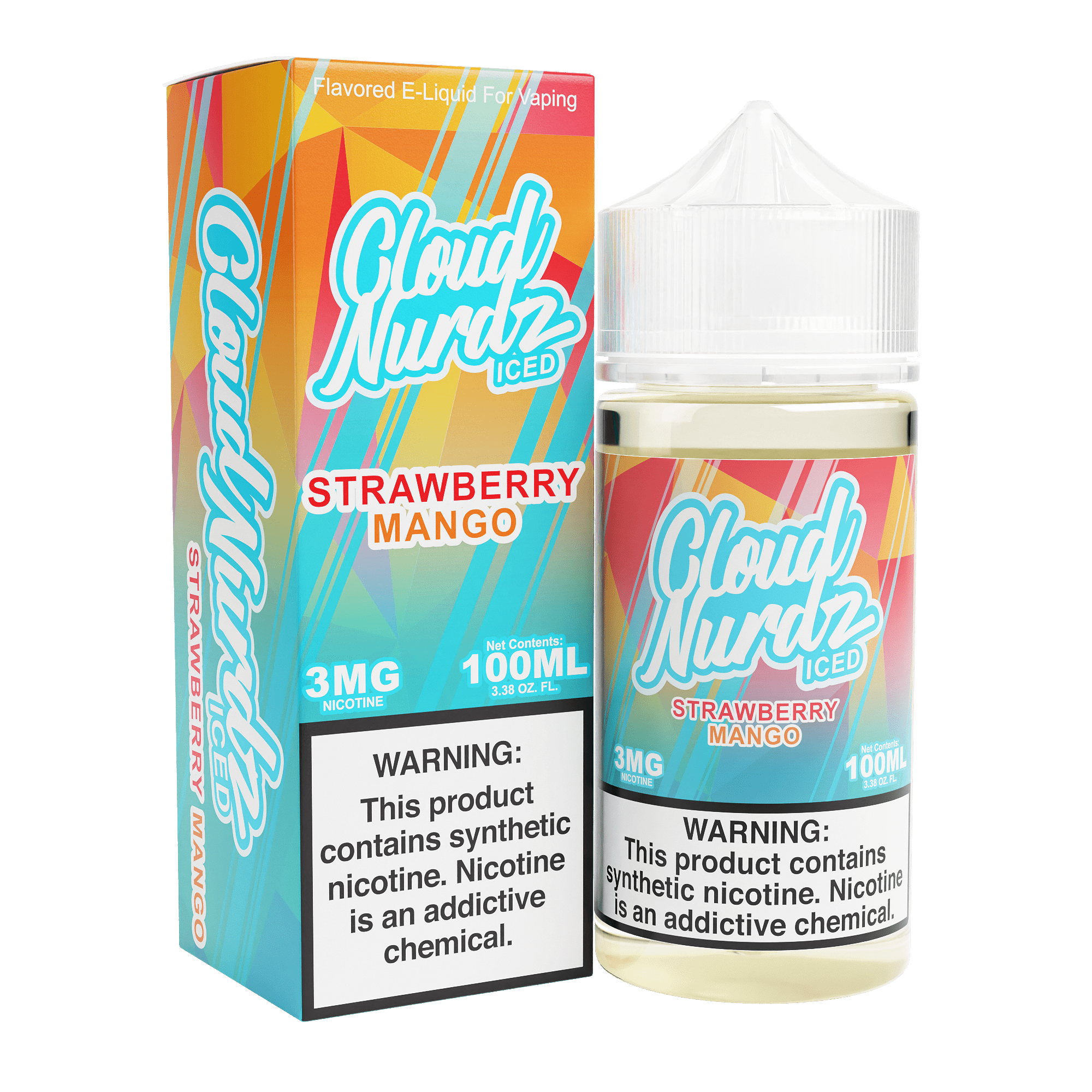 CLOUD NURDZ 100ML E-JUICE - STRAWBERRY MANGO ICED