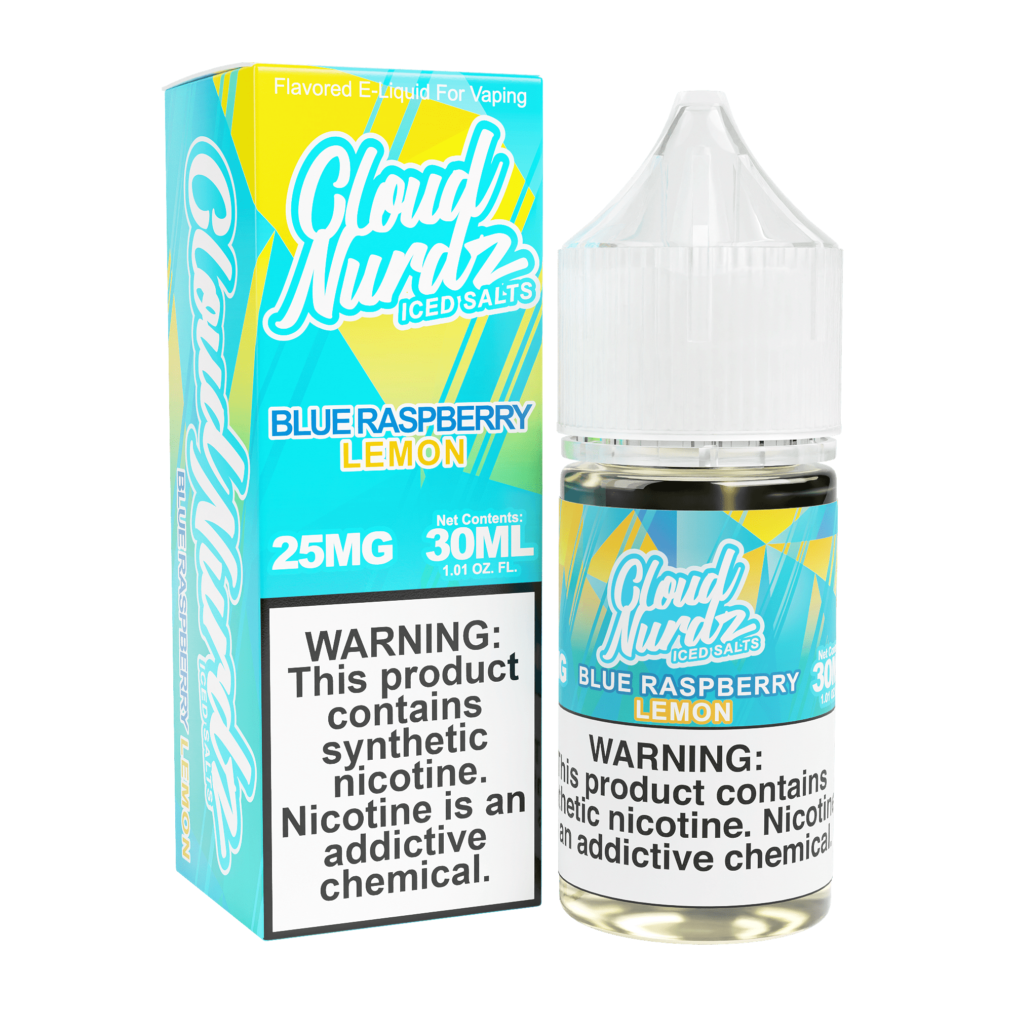 CLOUD NURDZ 30ML SALT E-LIQUID - BLUE RASPBERRY LEMON ICED