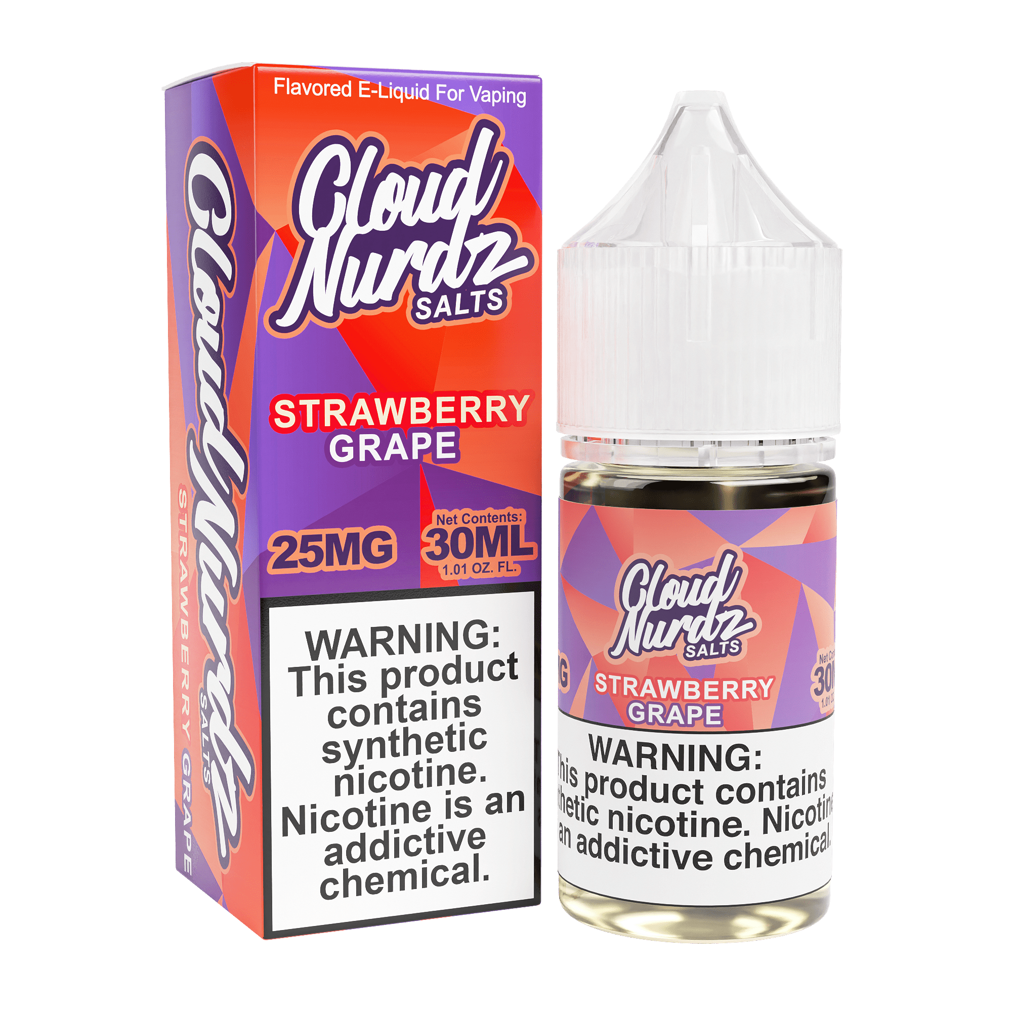 CLOUD NURDZ 30ML SALT E-LIQUID - GRAPE STRAWBERRY