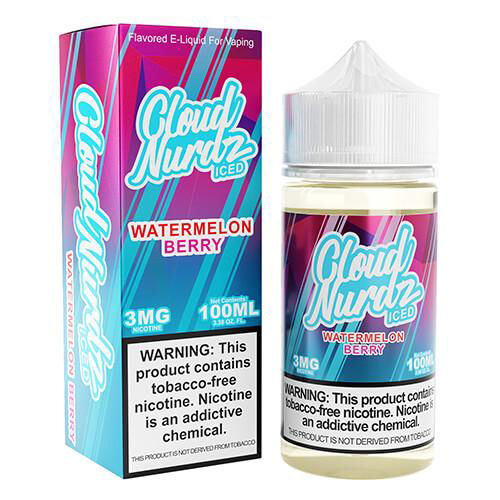 CLOUD NURDZ 100ML E-JUICE - WATERMELON BERRY ICED