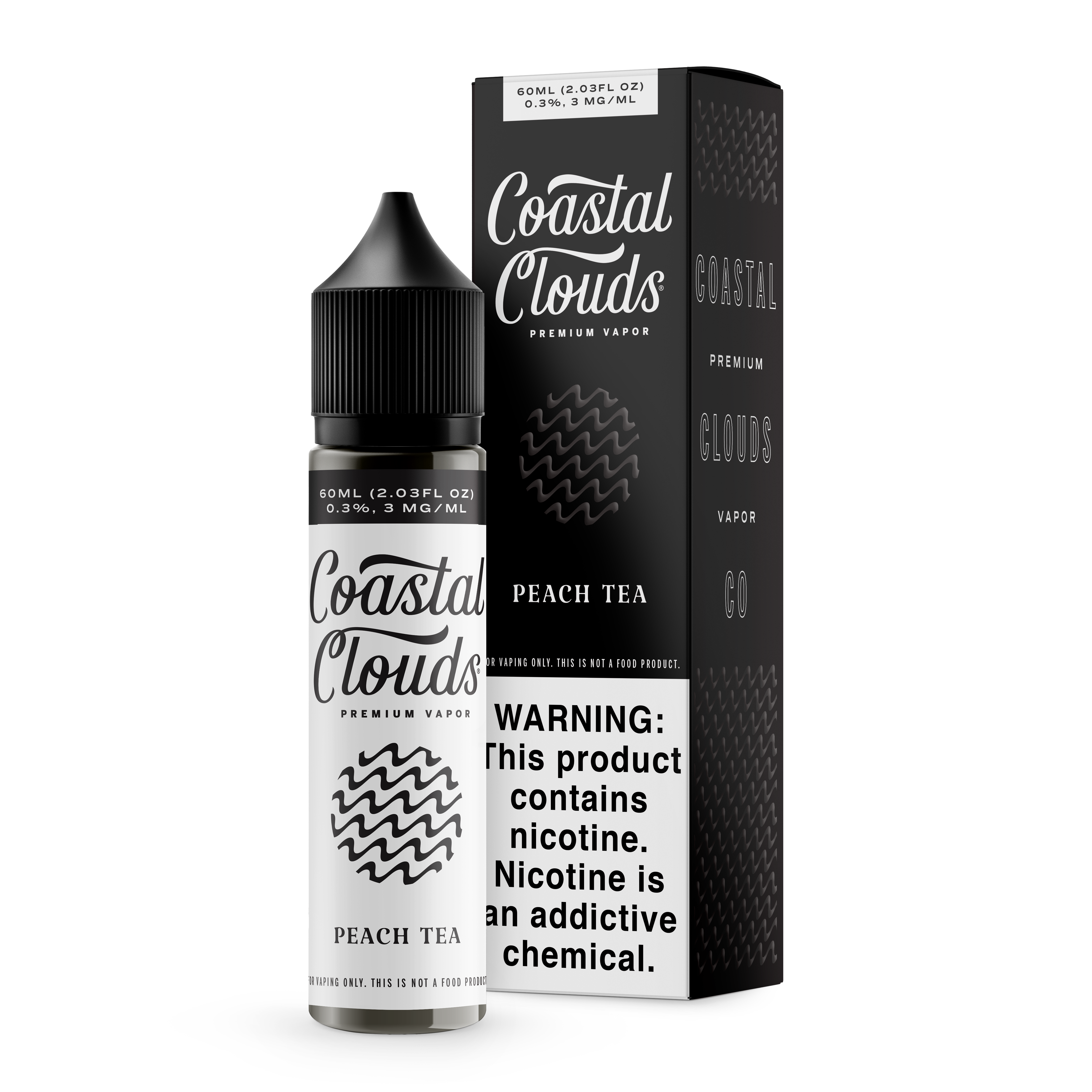 COASTAL CLOUDS 60ML E-JUICE - PEACH TEA