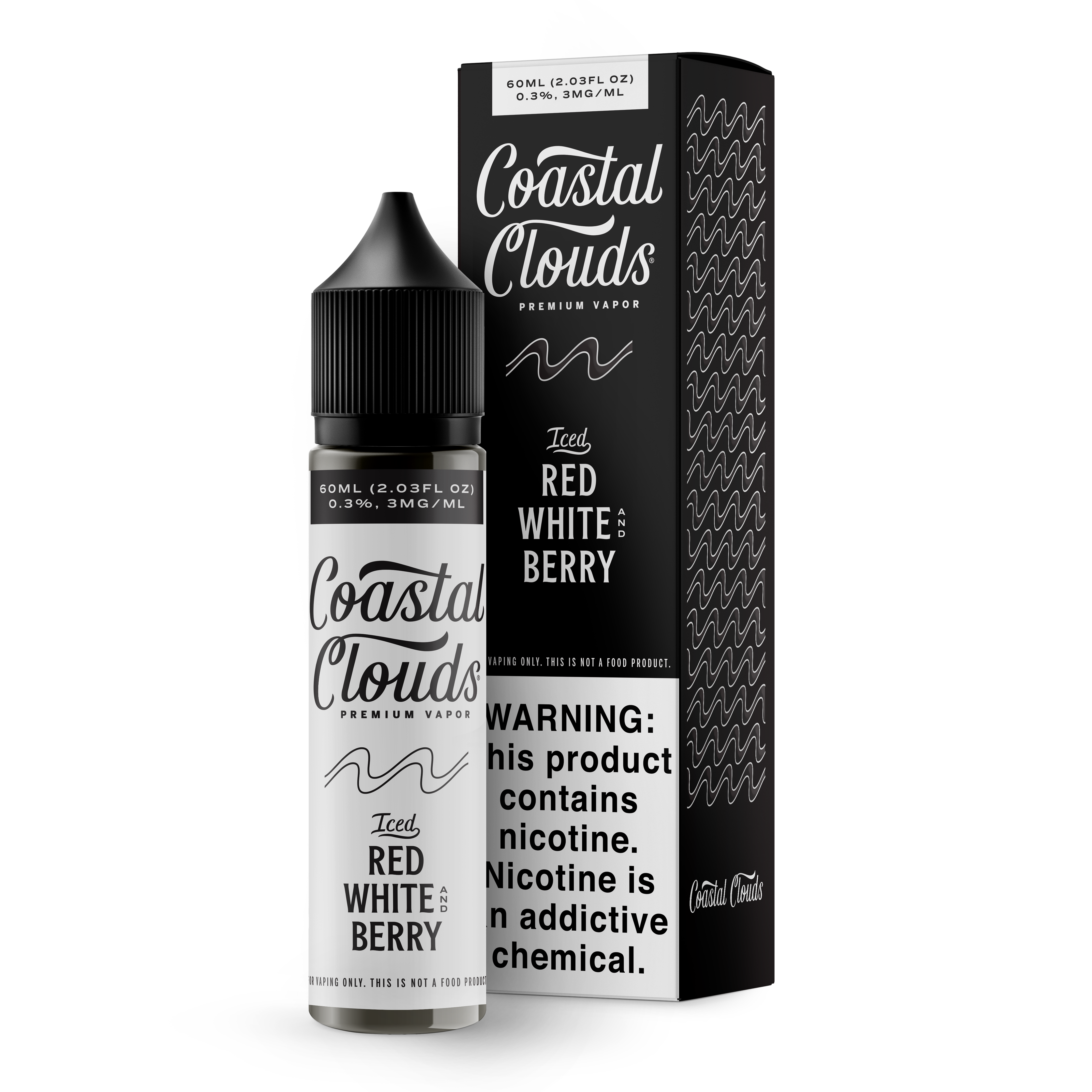 COASTAL CLOUDS 60ML E-JUICE - ICED RED WHITE & BERRY