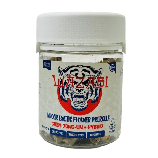 WAZABI INDOOR EXOTIC THCA PRE ROLLS (50CT JAR) 1.25G EACH