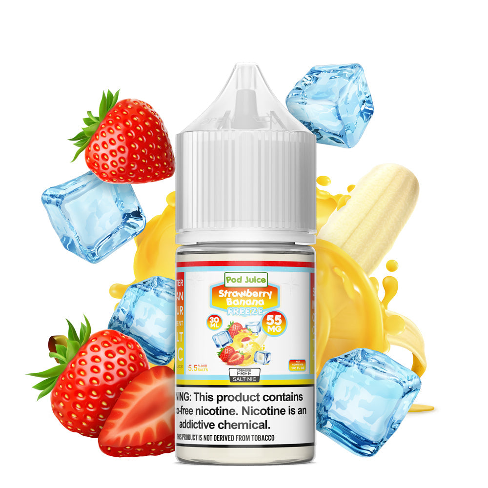 POD Juice Salt NIC - 55MG STRAWBERRY BANANA FREEZE - TFN -