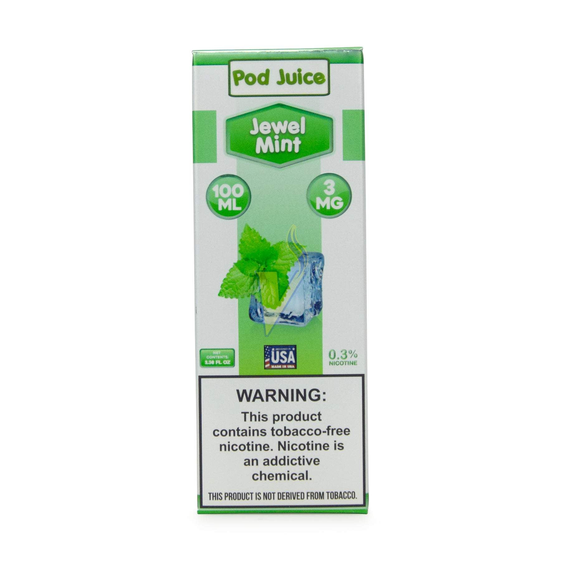 POD JUICE E-LIQUID 100ML JEWEL MINT 3MG 100003061371