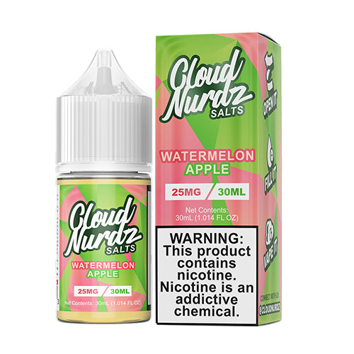 CLOUD NURDZ 30ML SALT E-LIQUID - WATERMELON APPLE