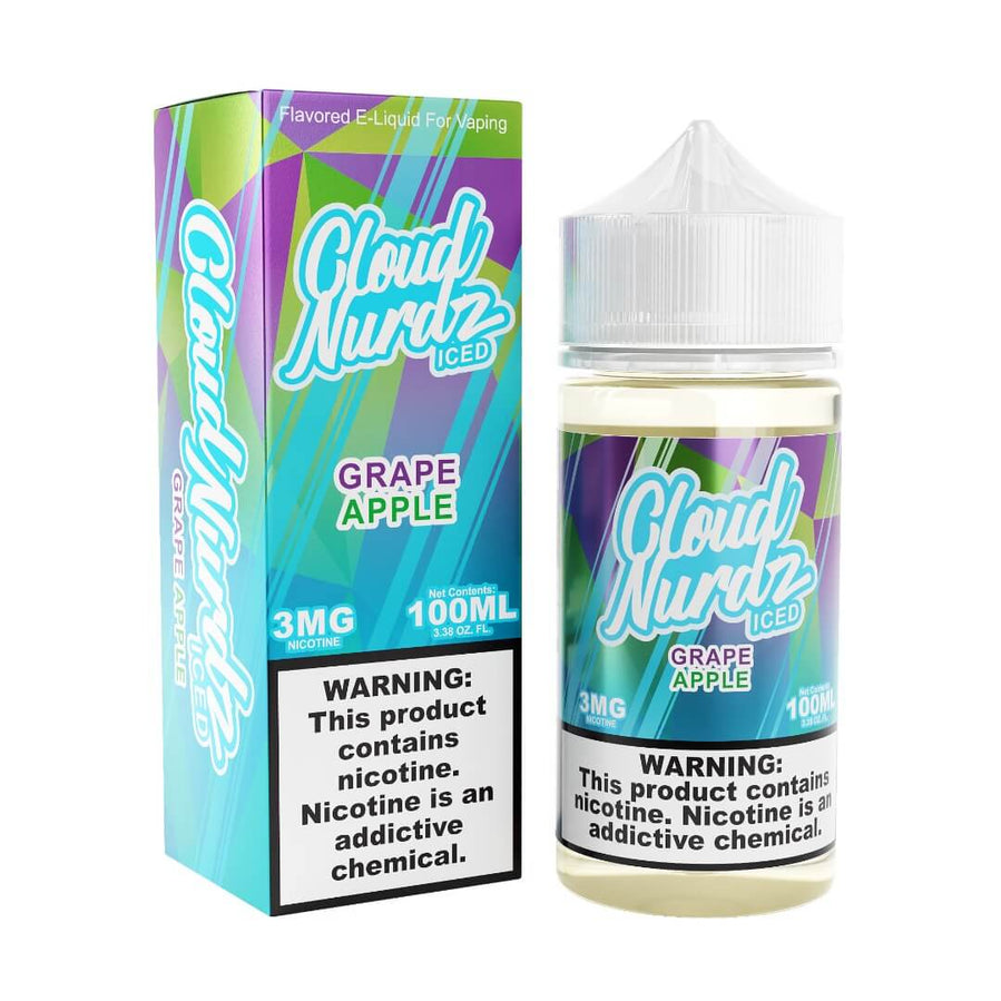 CLOUD NURDZ 100ML E-JUICE - GRAPE APPLE ICED