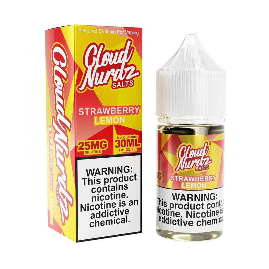 CLOUD NURDZ 30ML SALT E-LIQUID - STRAWBERRY LEMON