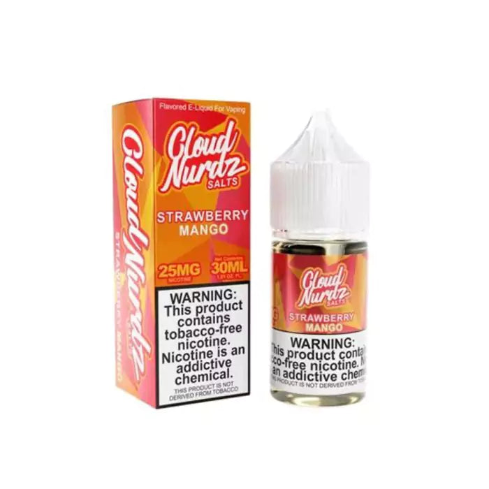 CLOUD NURDZ 30ML SALT E-LIQUID - STRAWBERRY MANGO