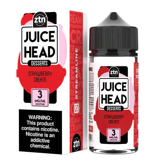 Juice Head Desert ZTN 100ml - STRAWBERRY CREAM 3MG E-JUICE
