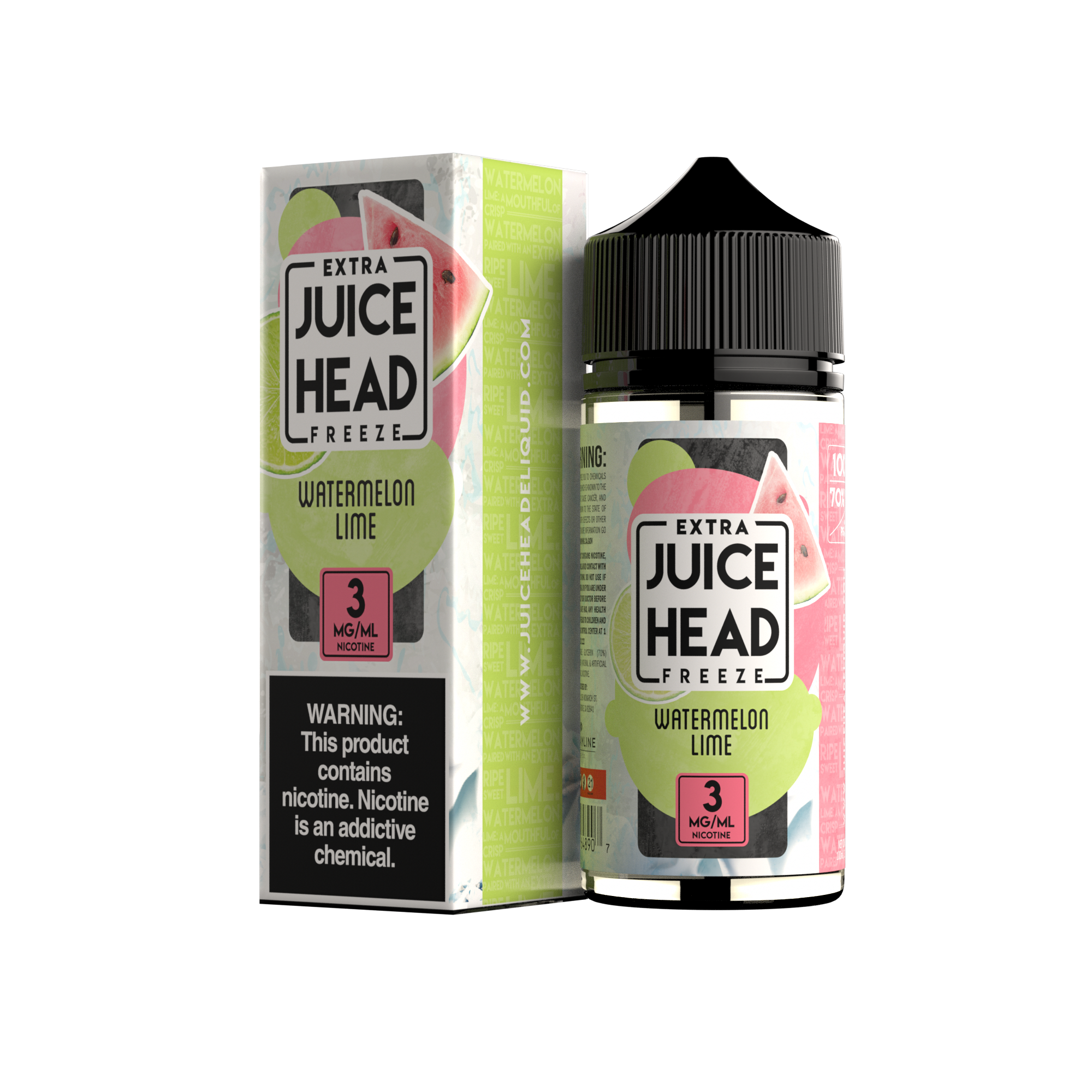 Juice Head Freeze 100ml - WATERMELON LIME 3MG E-JUICE 100ML