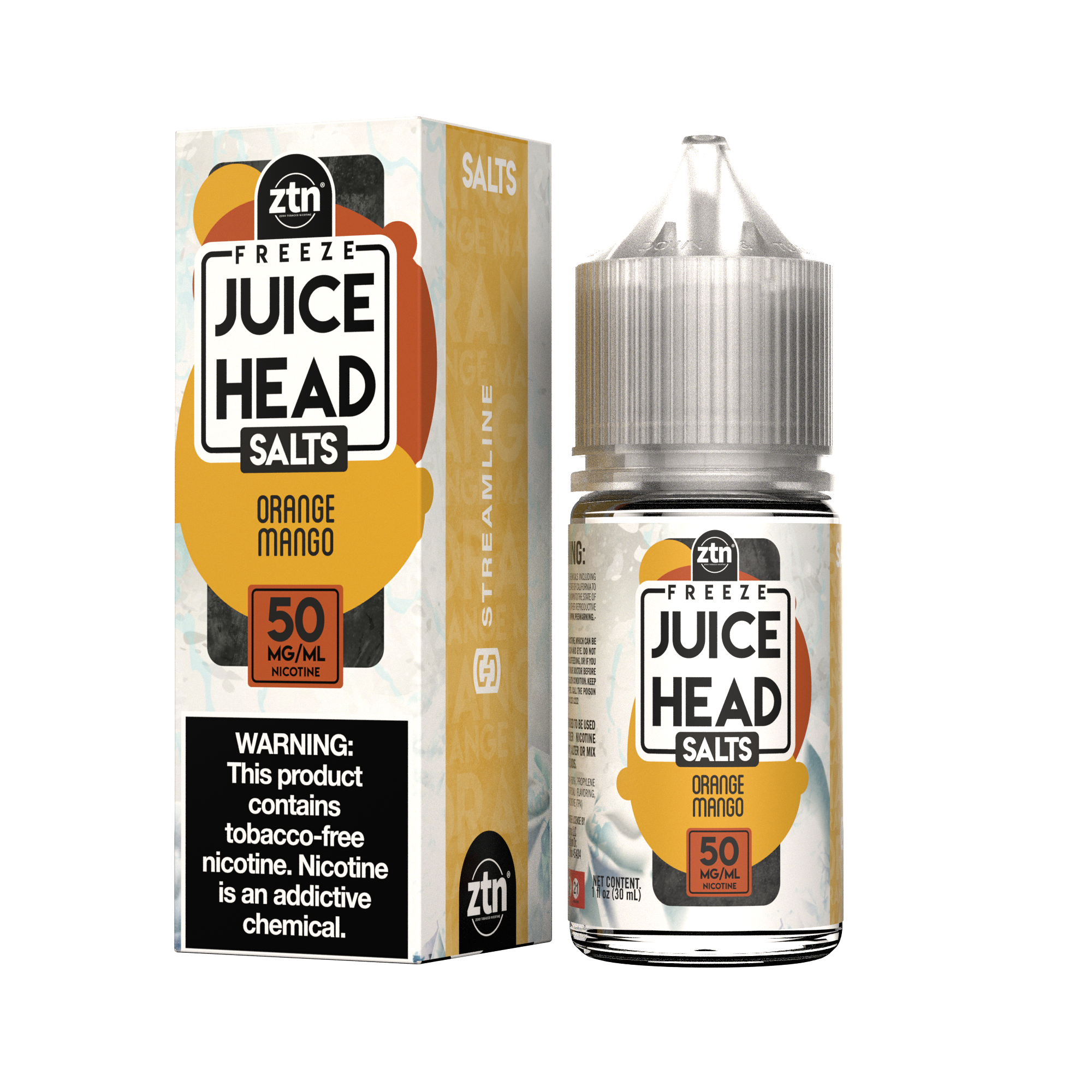 Juice Head Salt ZTN 30ml - ORANGE MANGO 50MG E-JUICE 30ML -