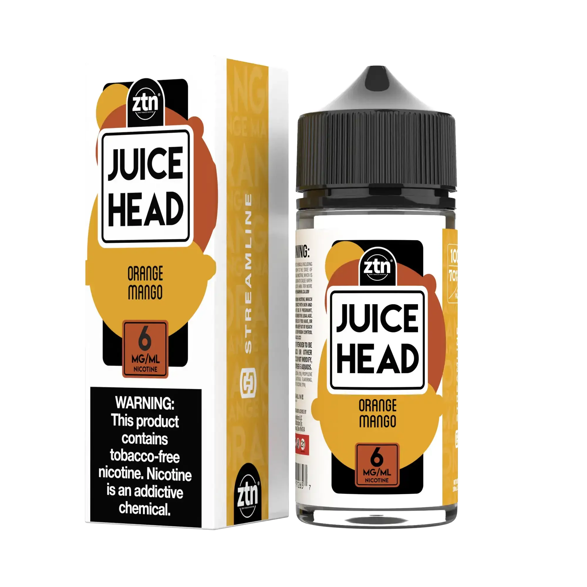 Juice Head ZTN 100ml - ORANGE MANGO 6MG E-JUICE 100ML TFN -