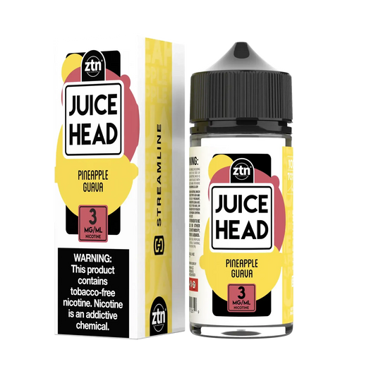Juice Head ZTN 100ml - PINEAPPLE GUAVA 3MG E-JUICE 100ML TFN