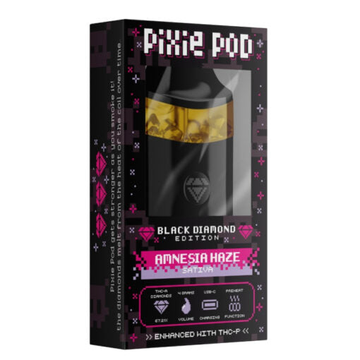 PIXIE DUST PIXIE POD THCA LIVE DIAMOND DISPOSABLE BLACK EDITION 4ML