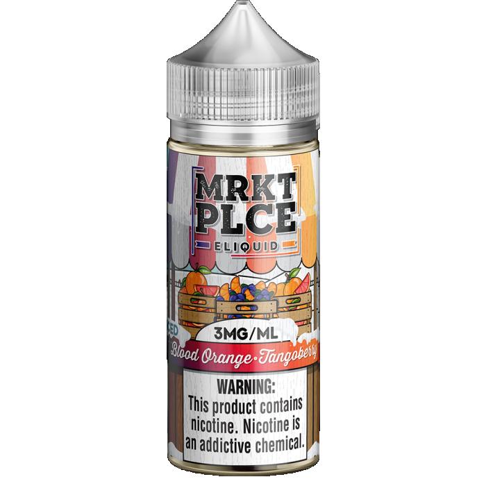 MRKT PLCE 100ML E-LIQUID BLOOD ORANGE TANGOBERRY 6MG 760412602116