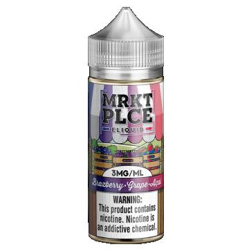 MRKT PLCE 100ML E-LIQUID BRAZBERRY GRAPE ACAI 3MG 650434676083