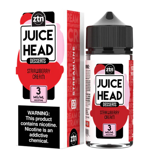 Juice Head Desert ZTN 100ml - STRAWBERRY CREAM 3MG E-JUICE