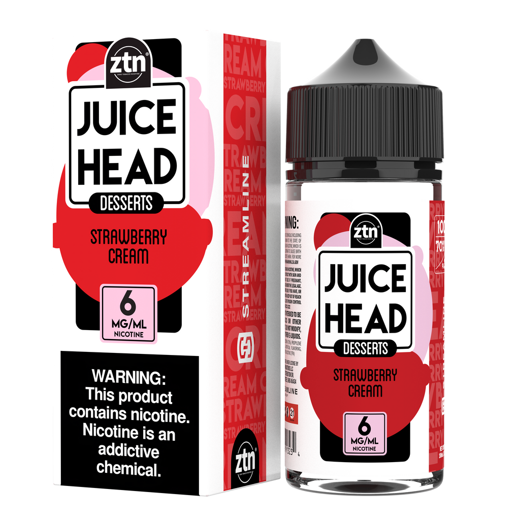 Juice Head Desert ZTN 100ml - STRAWBERRY CREAM 6MG E-JUICE