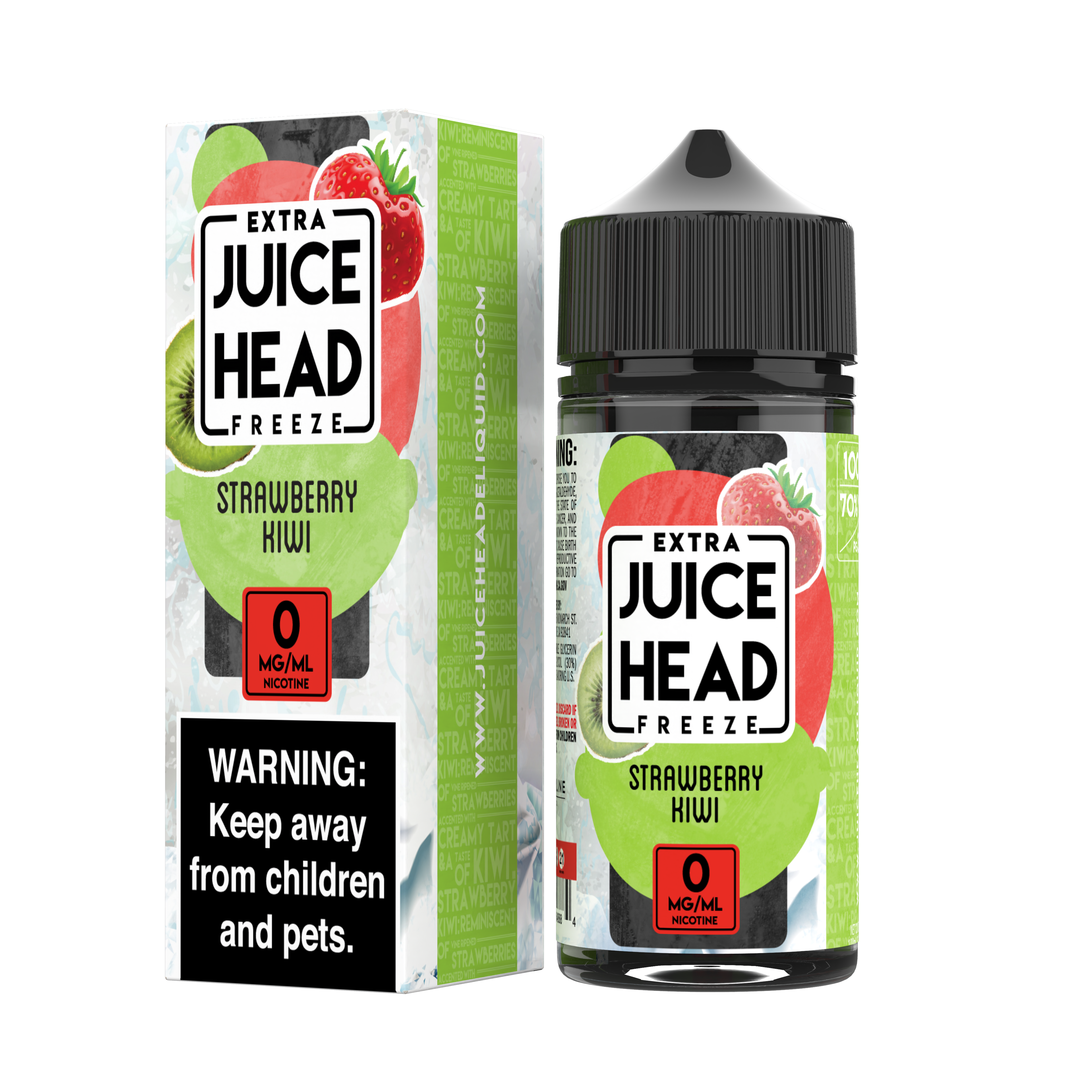 Juice Head Freeze 100ml - STRAWBERRY KIWI 0MG E-JUICE 100ML