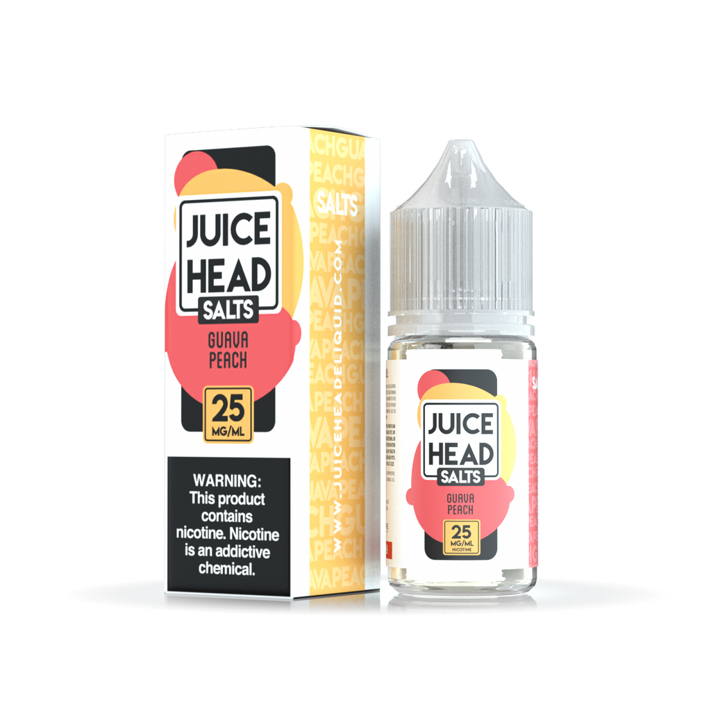 Juice Head Salt 30ml - GUAVA PEACH 25MG E-JUICE 30ML -