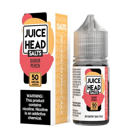 Juice Head Salt 30ml - GUAVA PEACH 50MG E-JUICE 30ML -