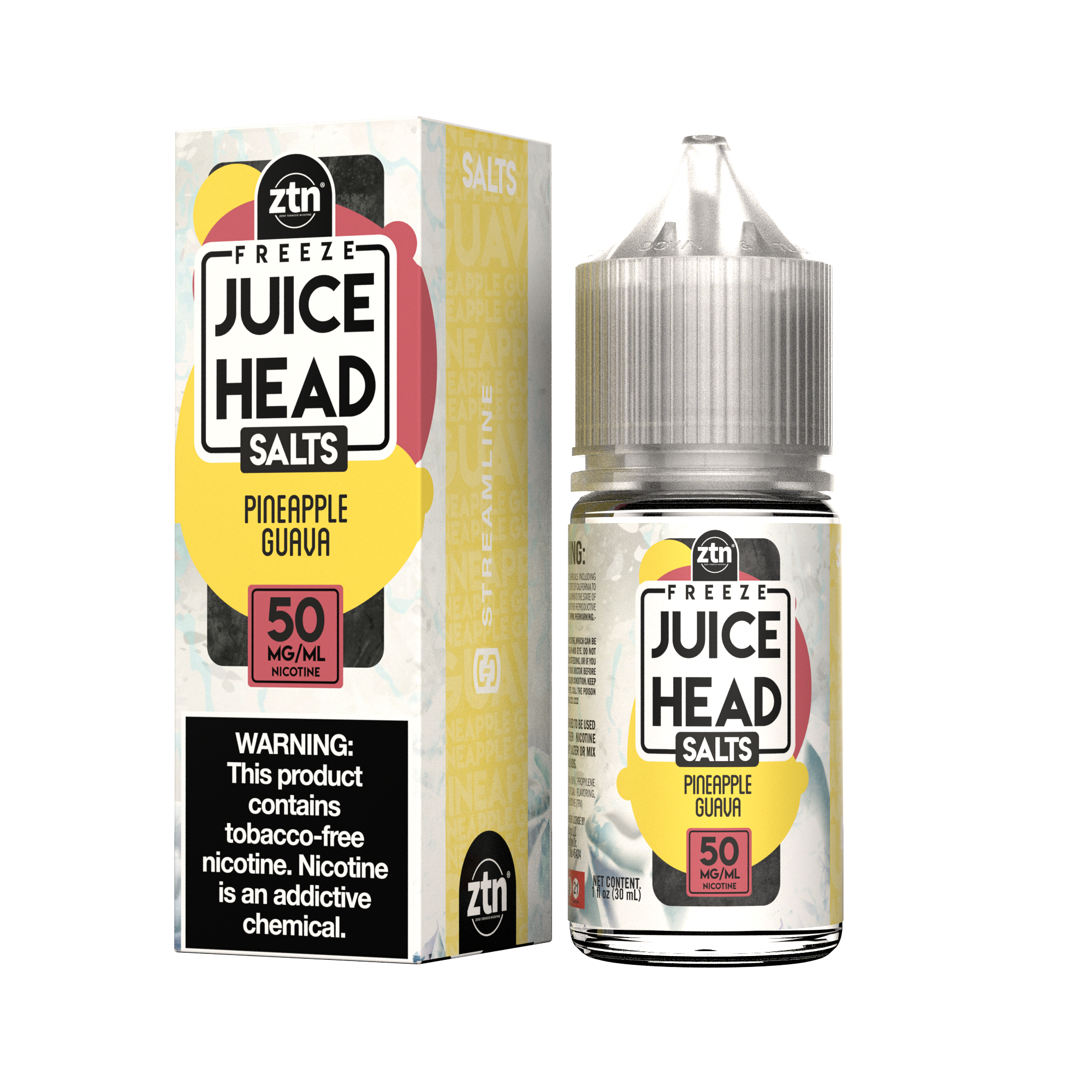 Juice Head Salt ZTN 30ml - PINEAPPLE GUAVA 50MG E-JUICE 30ML