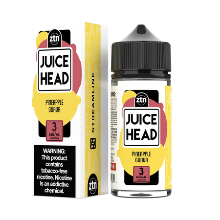 Juice Head ZTN 100ml - PINEAPPLE GUAVA 3MG E-JUICE 100ML TFN