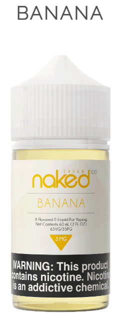 Naked 100 60ML E-Liquid - CREAM EDITION - BANANA 3MG -